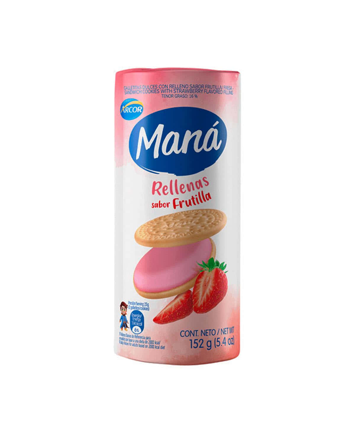 Galletas Arcor Rellenas Sabor Frutillas 152 Gr
